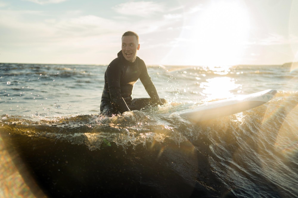 Image of a man wearing a wetsuit